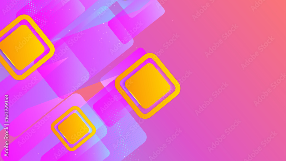 Abstract pink orange Memphis flat geometric shapes background. Abstract pink orange Memphis flat geometric shapes background.