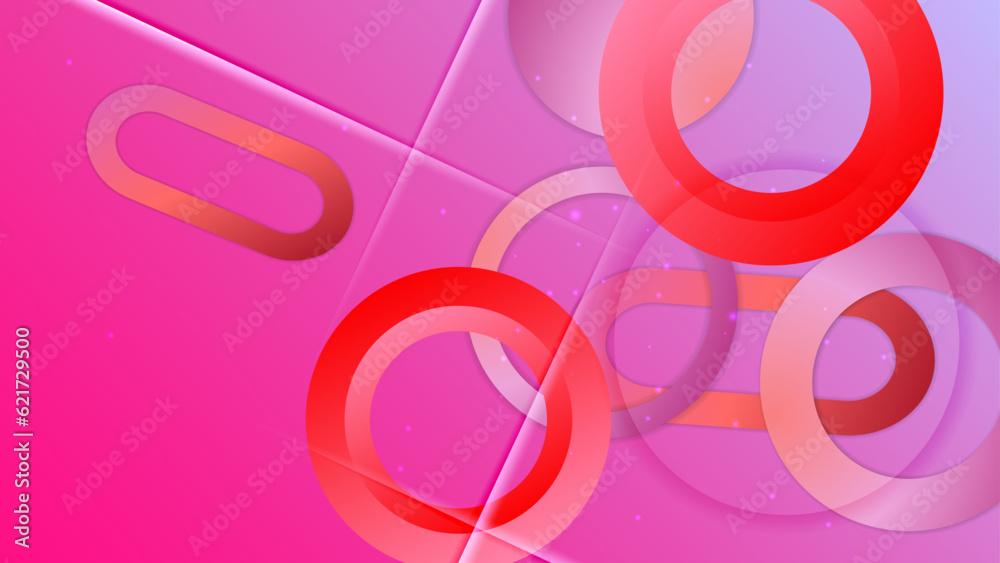 vector purple pink red background with rounded shapes