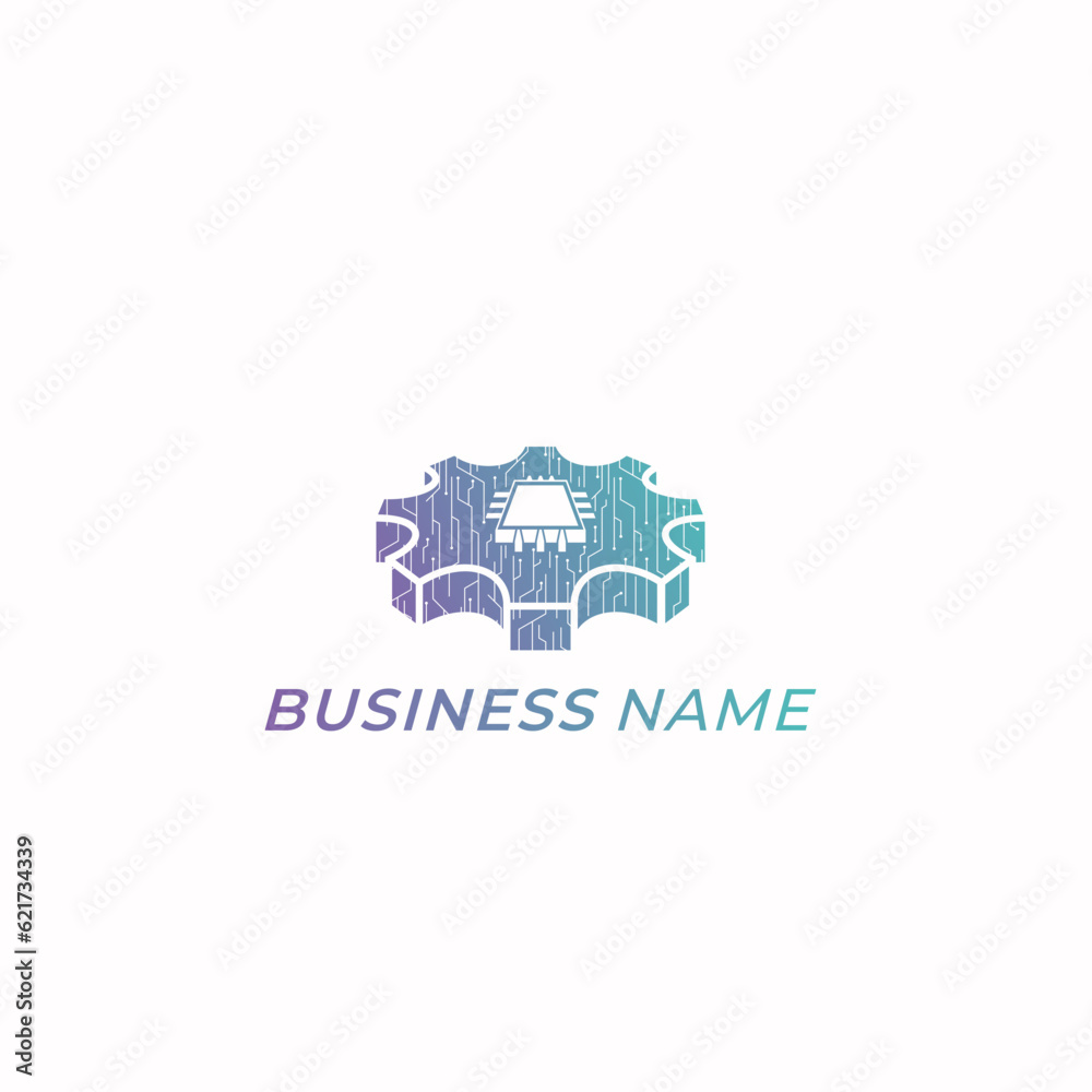 design logo creative coding and gear setting