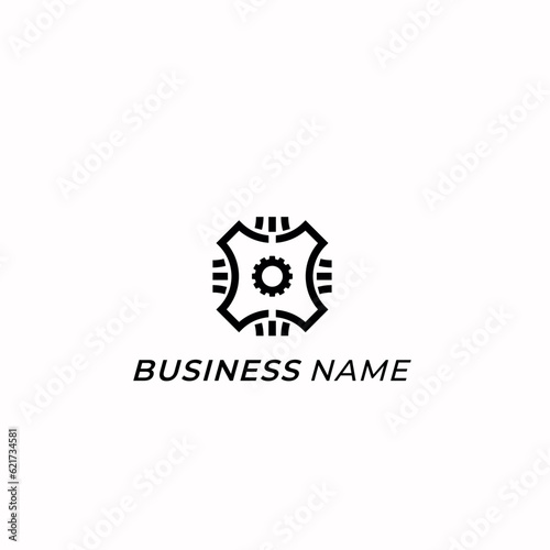 design logo creative chip machine