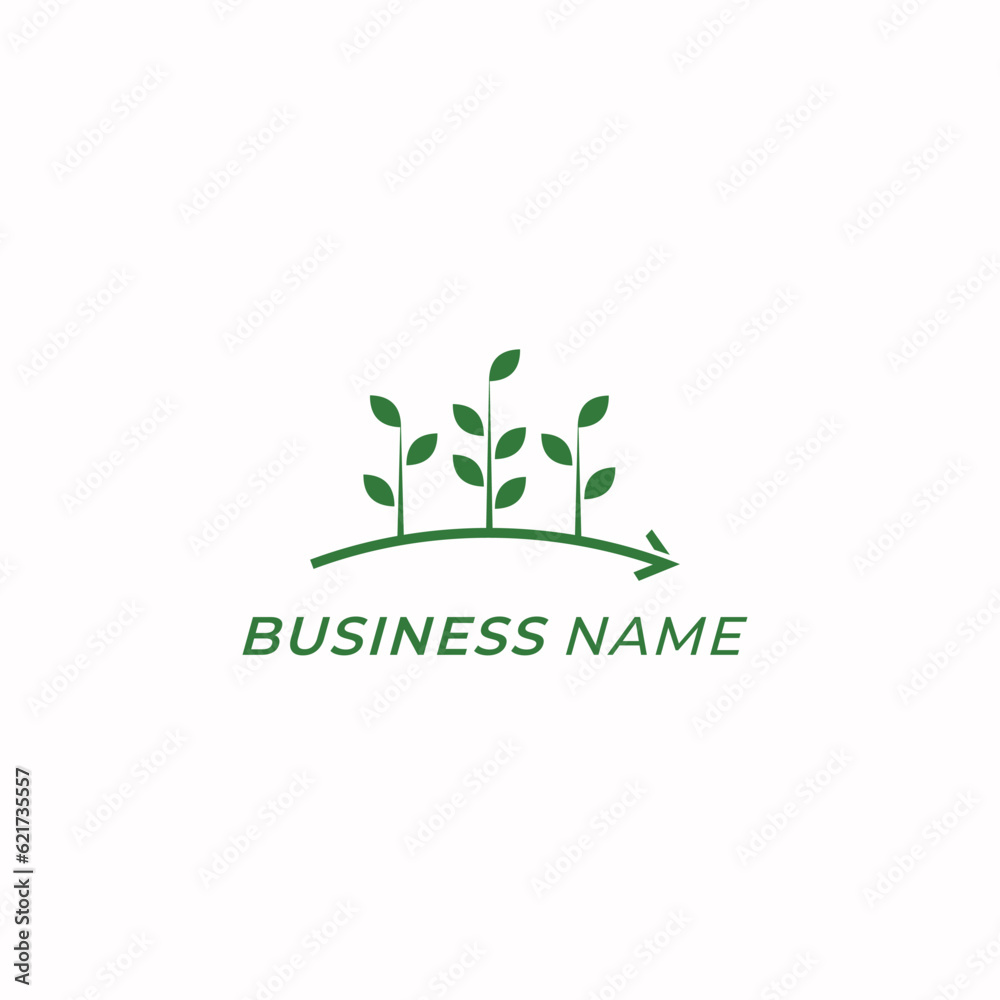 logo design creative plant leaf and arrow logo design creative plant leaf and arrow