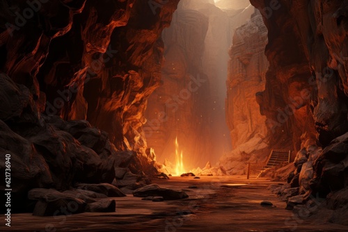 Cavernous Underground Cave  Generative AI