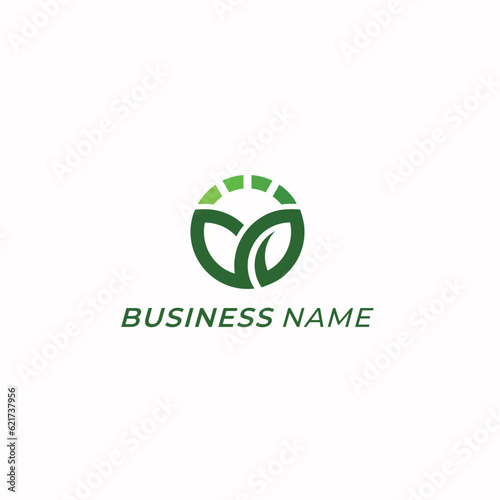 logo design leaf  organic