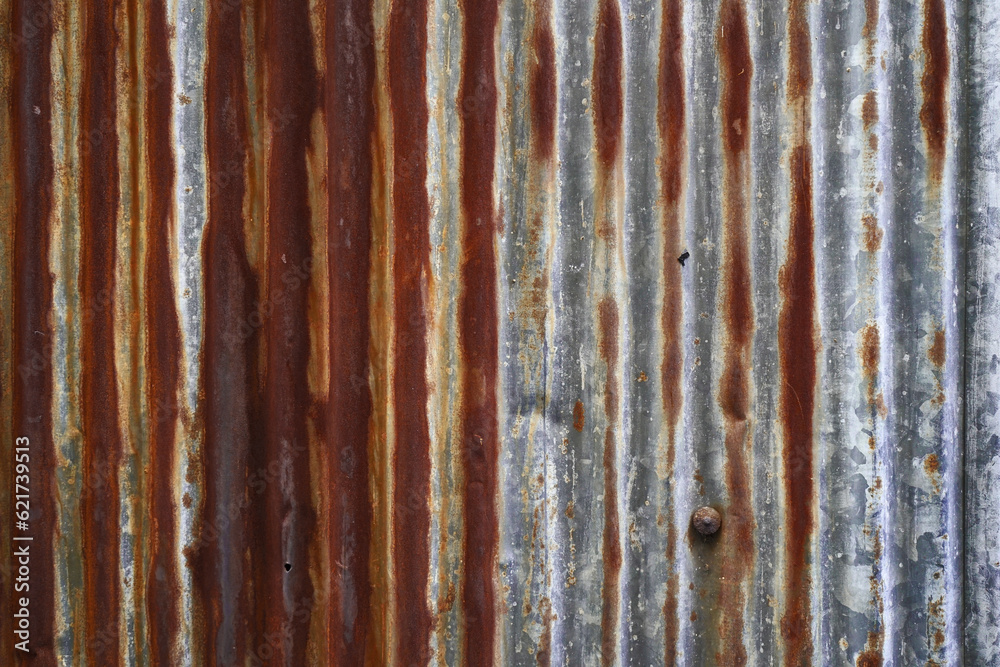 Rusty Corrugated iron sheets.  