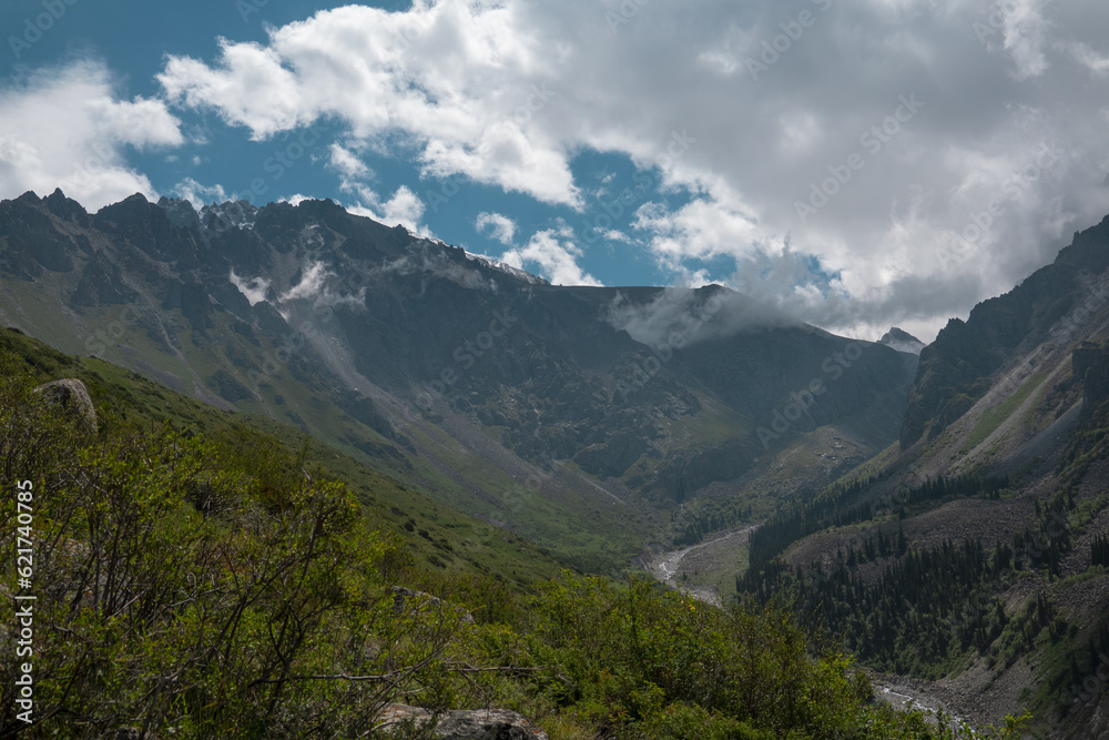 Valley in Ala-Archa National Park in Kyrgyzstan