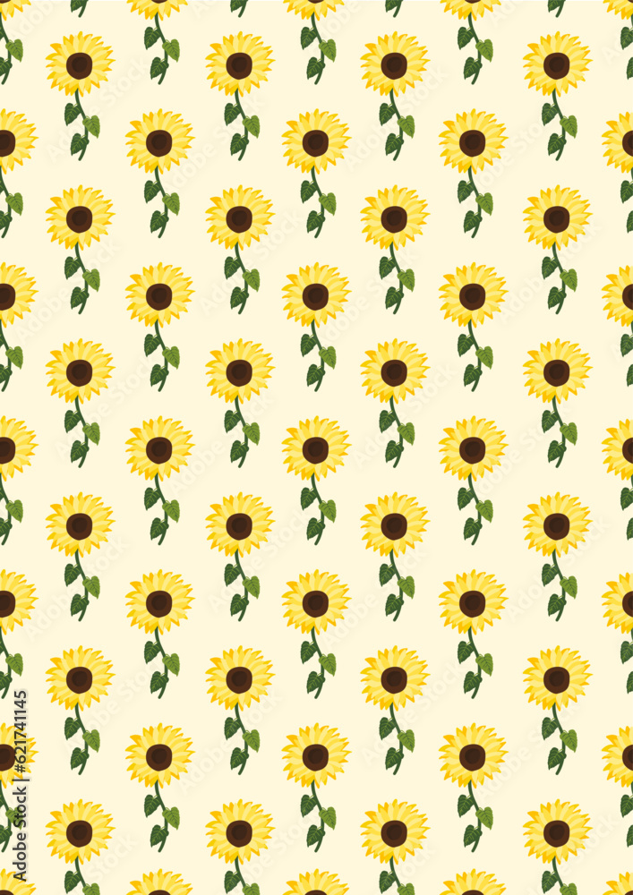 Seamless pattern with sunflower Eps 10 vector. Seamless pattern with sunflower Eps 10 vector.