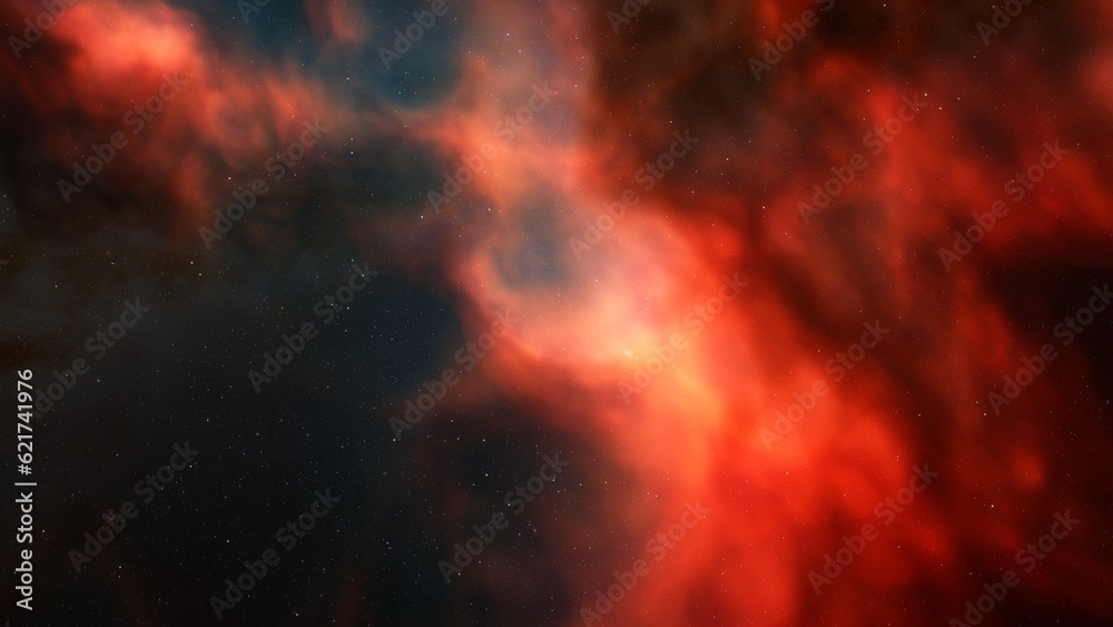 Cosmic background with a blue purple nebula and stars Cosmic background with a blue purple nebula and stars