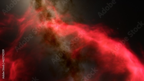 Cosmic background with a blue purple nebula and stars