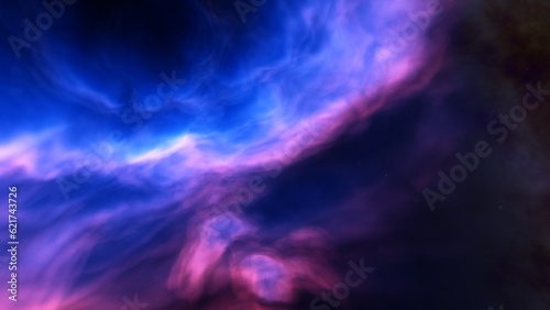 Deep space nebula with stars. Bright and vibrant Multicolor Star field Infinite space outer space background with nebulas and stars. Star clusters  nebula outer space background 3d render 