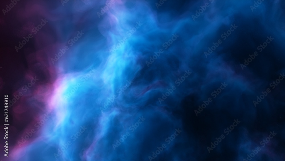 bright nebula, nebula in space, majestic red-purple nebula, beautiful space background 3D render
