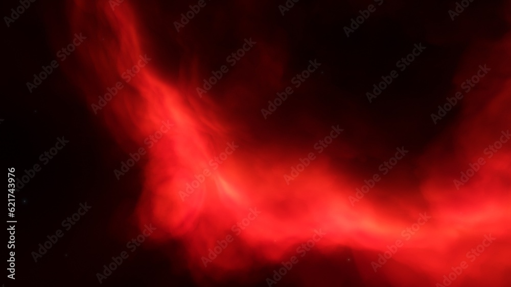 bright nebula, nebula in space, majestic red-purple nebula, beautiful space background 3D render
