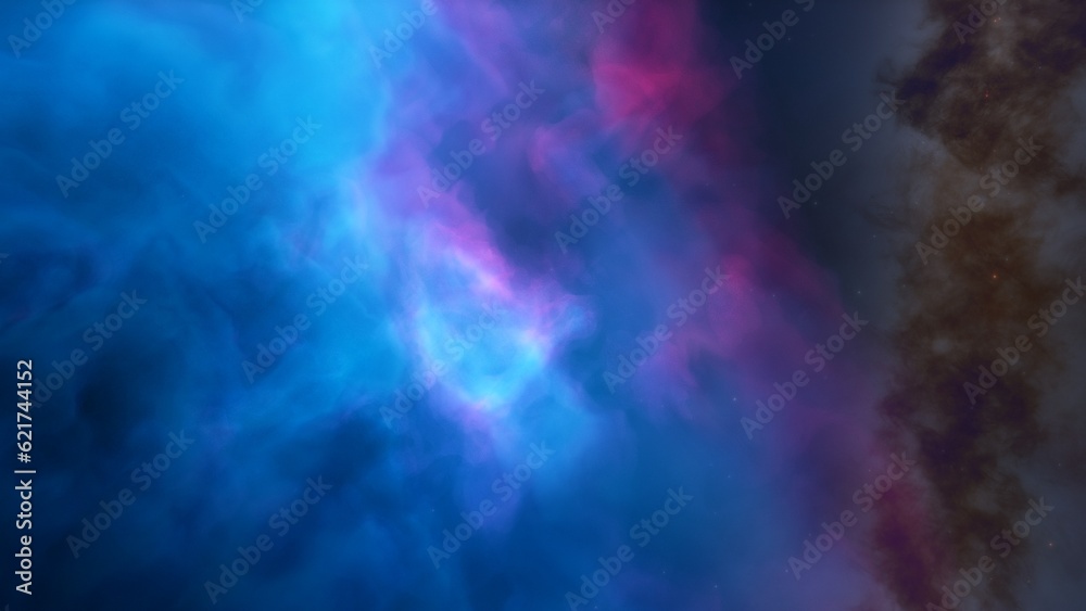 Cosmic background with a blue purple nebula and stars
Cosmic background with a blue purple nebula and stars