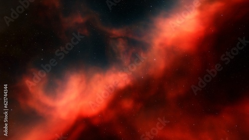 Fototapeta Naklejka Na Ścianę i Meble -  nebula gas cloud in deep outer space, science fiction illustration, colorful space background with stars 3d render
