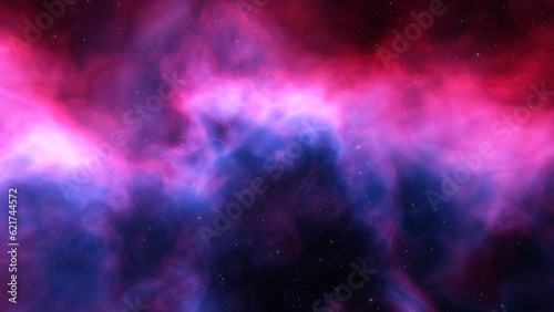 Fototapeta Naklejka Na Ścianę i Meble -  Space background with realistic nebula and shining stars. Colorful cosmos with stardust and milky way. Magic color galaxy. Infinite universe and starry night. 3d render
