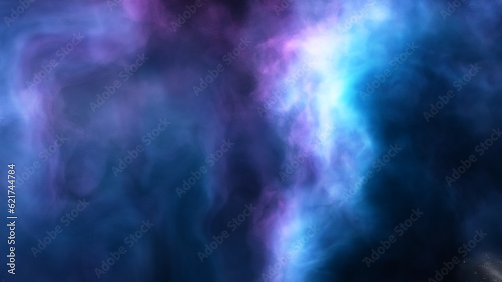 Space background with realistic nebula and shining stars. Colorful cosmos with stardust and milky way. Magic color galaxy. Infinite universe and starry night. 3d render
