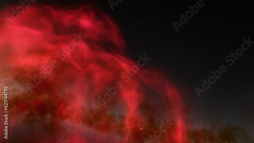 Space background with realistic nebula and shining stars. Colorful cosmos with stardust and milky way. Magic color galaxy. Infinite universe and starry night. 3d render  © ANDREI