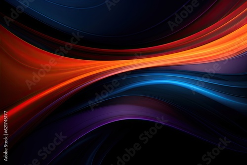 Colorful abstract background with gradient wave design in shades of purple, orange and blue Generative AI illustrations