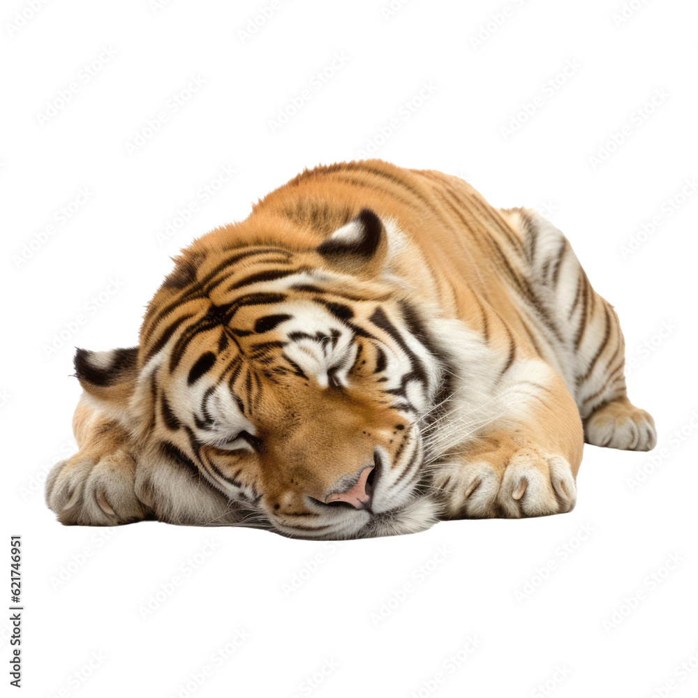 Fototapeta premium tiger isolated on transparent background cutout