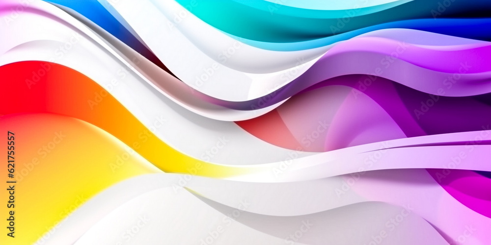 Fototapeta premium abstract background with smooth wavy lines in blurred colors