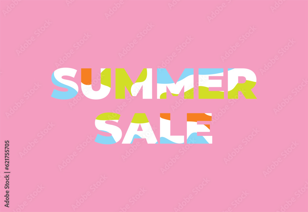 summer sale, poster, banner, summer holidays vacation Web Banner illustration, shopping