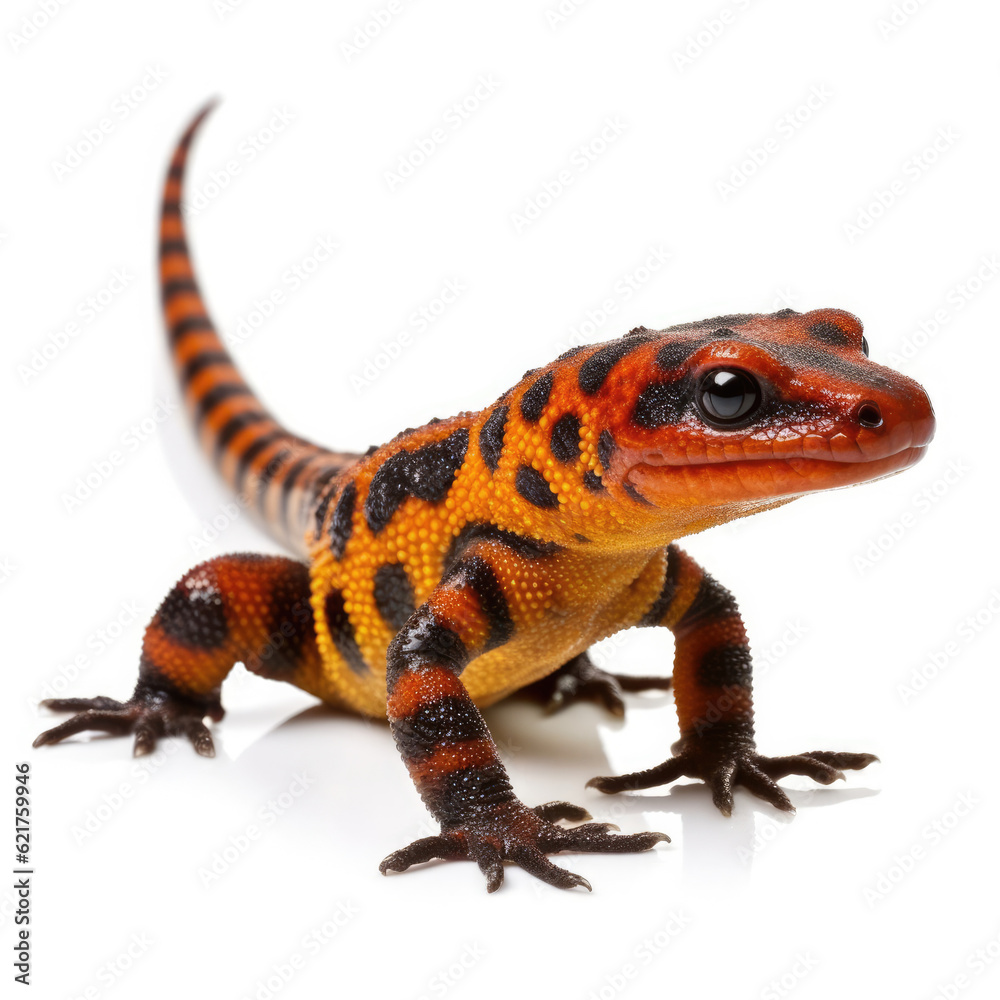 Obraz premium A captivating Salamander (Cynops pyrrhogaster) in a distinctive pose.