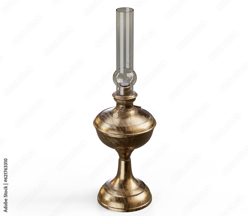 Burning kerosene lamp background, concept lighting. 3d rendering Burning kerosene lamp background, concept lighting. 3d rendering