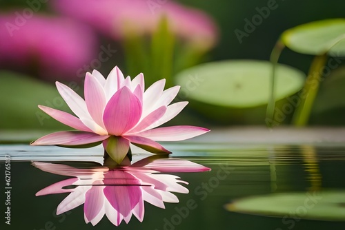 pink water lily and generated AI 