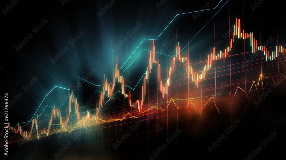 Trading theory, financial analysis, stock market reports, economic growth graphs, and business and technological backgrounds, generative ai Trading theory, financial analysis, stock market reports, economic growth graphs, and business and technological backgrounds, generative ai
