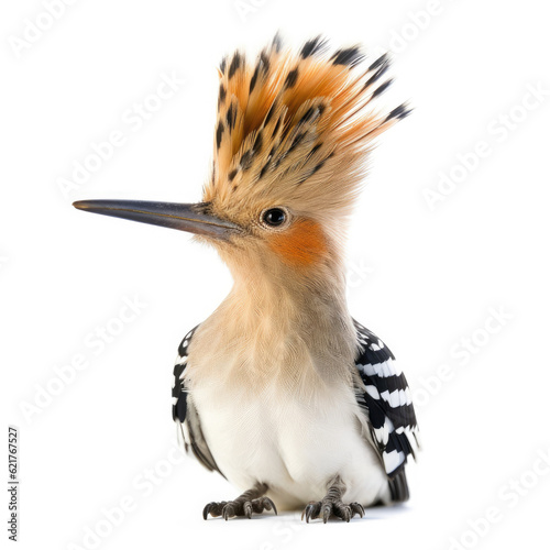 An intricate Hoopoe (Upupa epops) showcasing its unique crown of feathers.