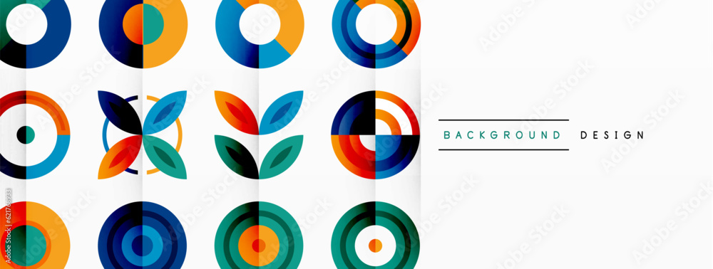 Vibrant and eye-catching vector background featuring a grid of colorful circles arranged in a patterned composition, perfect for modern and trendy designs Vibrant and eye-catching vector background featuring a grid of colorful circles arranged in a patterned composition, perfect for modern and trendy designs