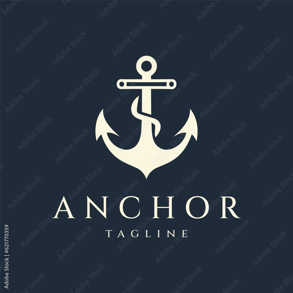 Anchor logo design vector illustration Anchor logo design vector illustration