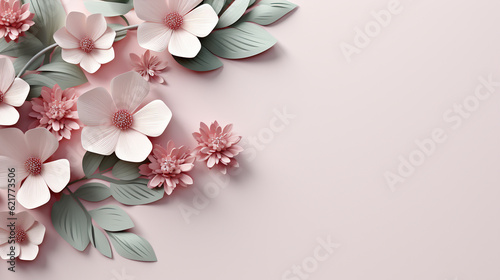 Soft Pink Blooms and Foliage - Gentle Beauty for Special Occasions