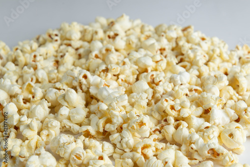 close up of popcorn texture background