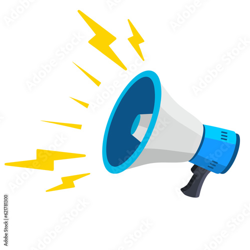 megaphone loudspeaker speaker bullhorn alert vector design element.