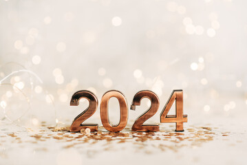 2024 text background. New year and business concept strategy.