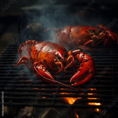 Lobster on the grill generative ai