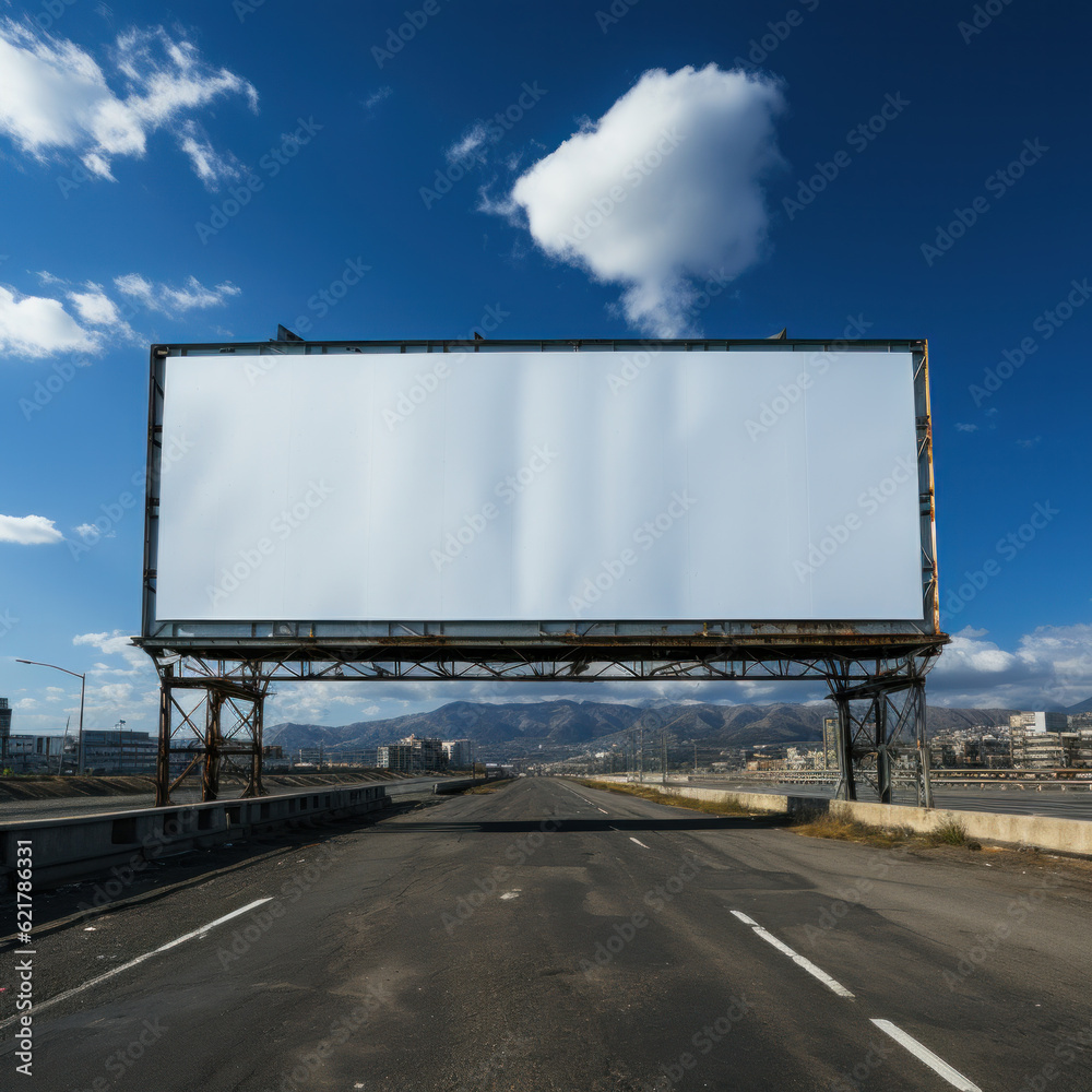 Hyper-Realistic Billboard Display: Hanging on Concrete Wall with Natural Daylight and Shadows,ai generative