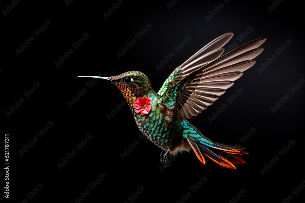 Obraz premium hummingbird in flight generative ai