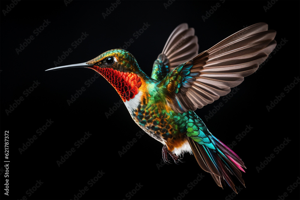 hummingbird in flight generative ai