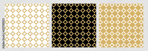 Luxury gold background pattern. Seamless geometric line square abstract gold luxury color vector. Christmas background.