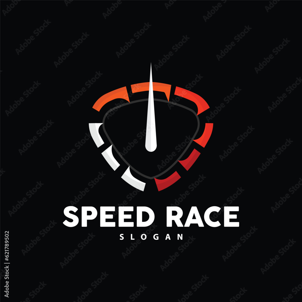 Speedometer Logo, Vector Fast and Speed RPM Automotive, Design For Speed And Repair Workshop