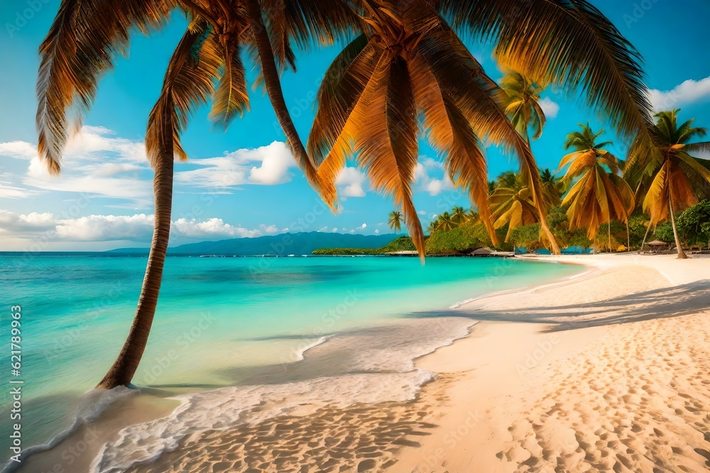 Obraz premium the view of the beach ai generated