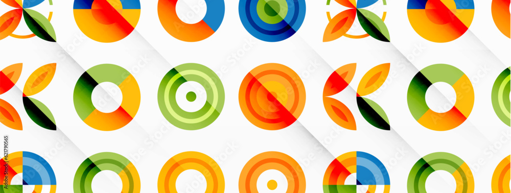Vibrant and eye-catching vector background featuring a grid of colorful circles arranged in a patterned composition, perfect for modern and trendy designs Vibrant and eye-catching vector background featuring a grid of colorful circles arranged in a patterned composition, perfect for modern and trendy designs