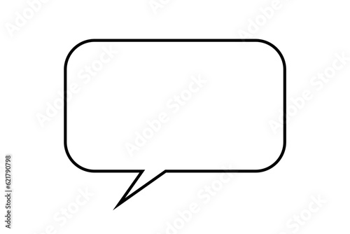 Simple line drawing of a speech bubble with rounded corners