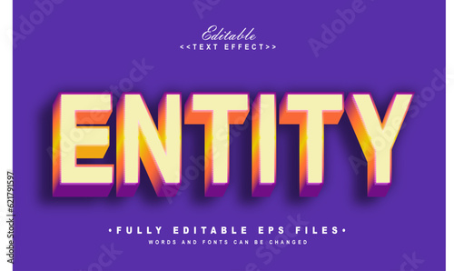 editable 3d entity text effect.typhography logo