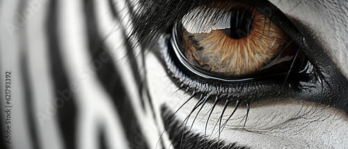 Verborgenes Detail: Das Auge eines Zebras als Blickfang