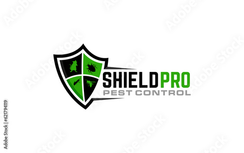 Illustration vector graphic of home pest control and protection company logo design template
