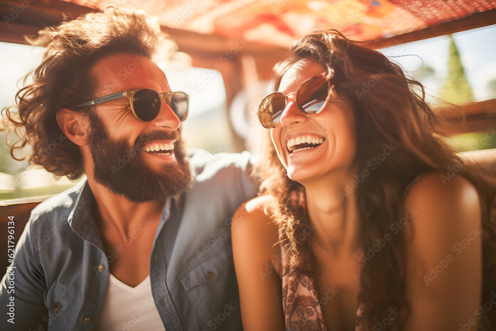 happy carefree couple together ai generated art happy carefree couple together ai generated art