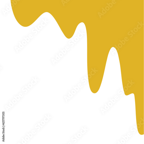 Cheese Melt Corner. Melted Cheese Frame Border Decoration