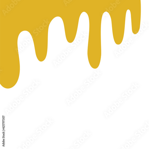 Cheese Melt Corner. Melted Cheese Frame Border Decoration